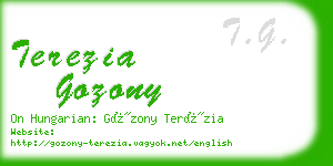 terezia gozony business card